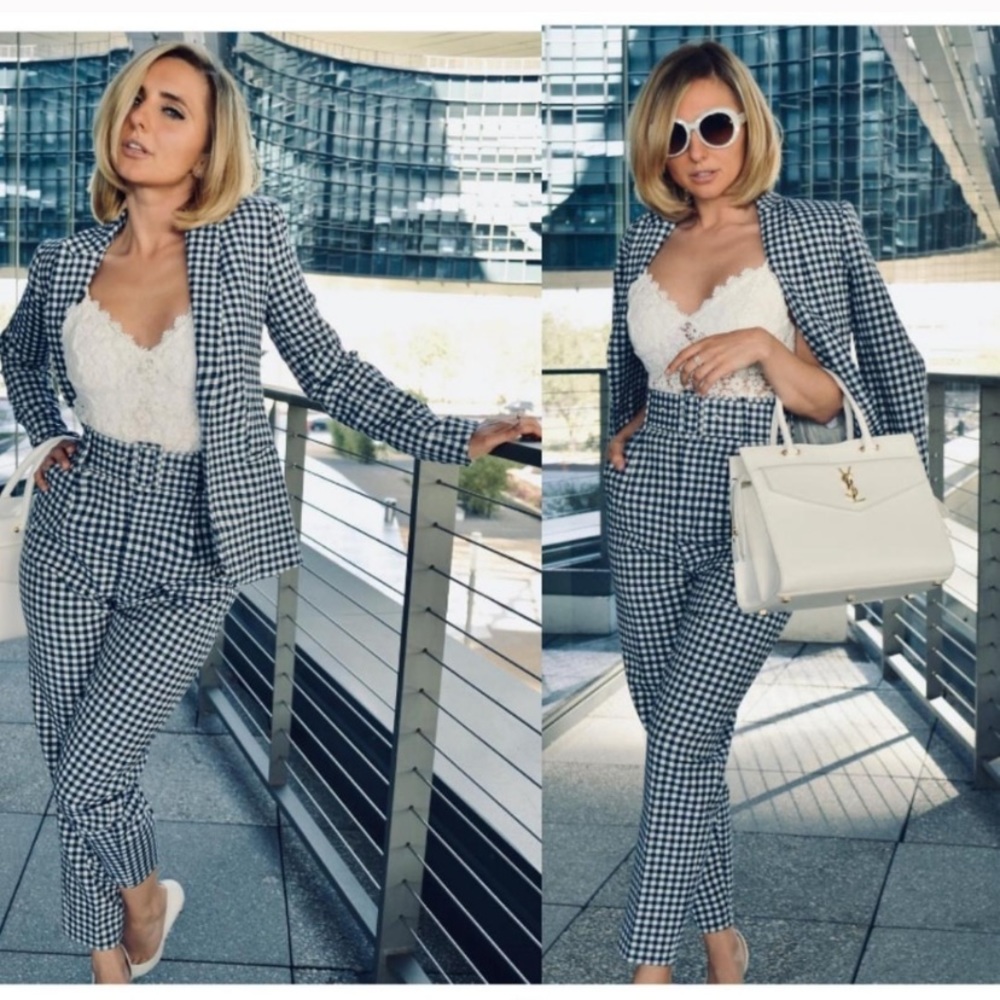 Zara Printed 2 Piece Suit